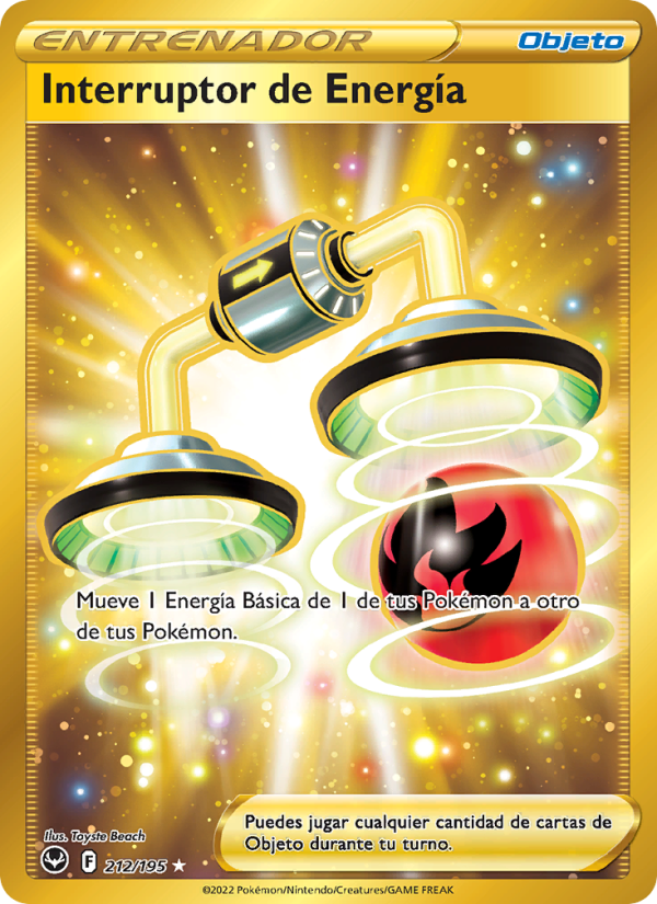 Interruptor de Energía 212 — Silver Tempest (Spanish Pokémon TCG card)