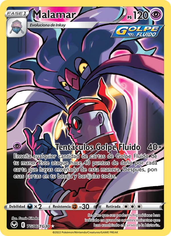 Malamar TG06 — Silver Tempest (Spanish Pokémon TCG card)