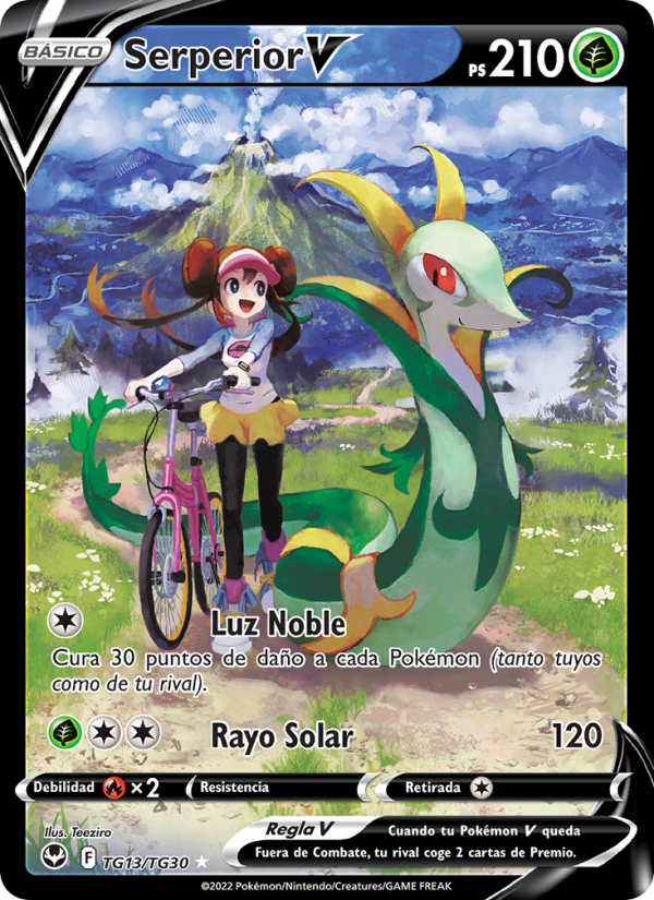Serperior V TG13 — Silver Tempest (Spanish Pokémon TCG card)