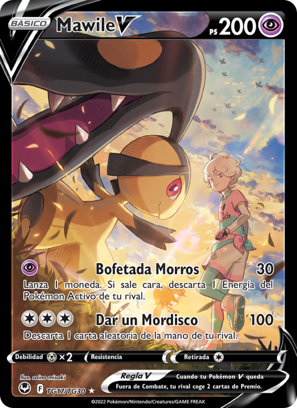 Mawile V TG17 — Silver Tempest (Spanish Pokémon TCG card)