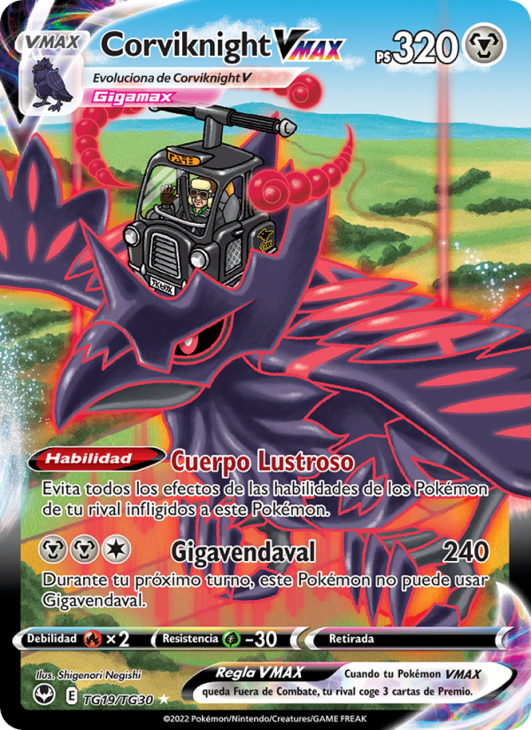 Corviknight VMAX TG19 — Silver Tempest (Spanish Pokémon TCG card)