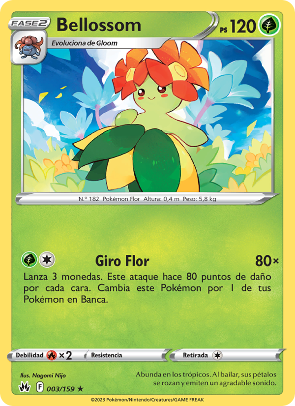 Bellossom 003 — Zenit der Könige (Spanish Pokémon TCG card)