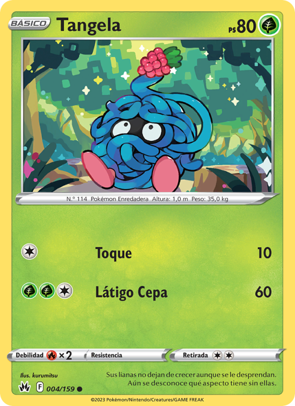 Tangela 004 — Zenit der Könige (Spanish Pokémon TCG card)