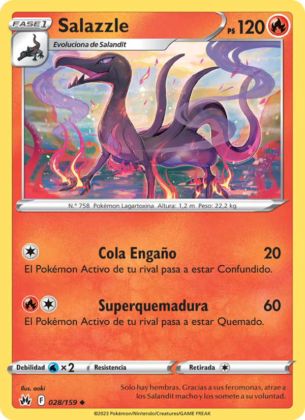 Salazzle 028 — Zenit der Könige (Spanish Pokémon TCG card)