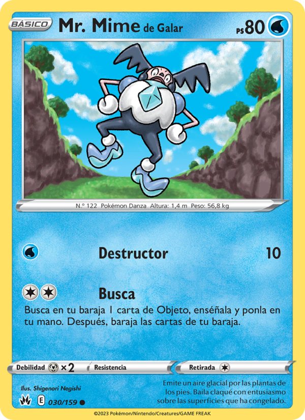 Mr. Mime de Galar 030 — Zenit der Könige (Spanish Pokémon TCG card)