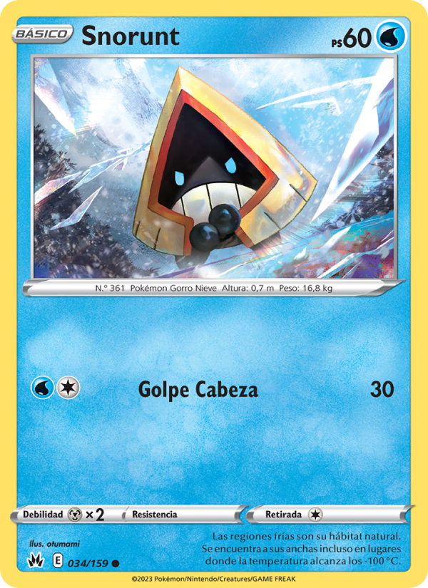 Snorunt 034 — Zenit der Könige (Spanish Pokémon TCG card)