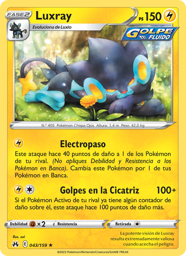 Luxray 043 — Zenit der Könige (Spanish Pokémon TCG card)
