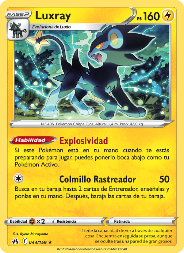 Luxray 044 — Zenit der Könige (Spanish Pokémon TCG card)
