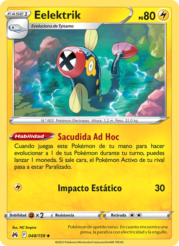 Eelektrik 048 — Zenit der Könige (Spanish Pokémon TCG card)