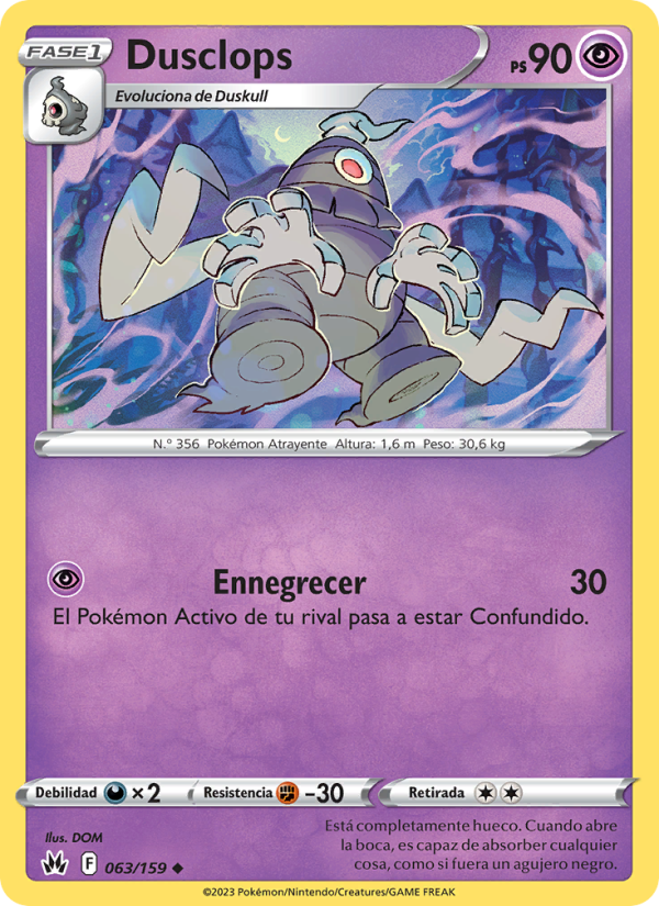 Dusclops 063 — Zenit der Könige (Spanish Pokémon TCG card)