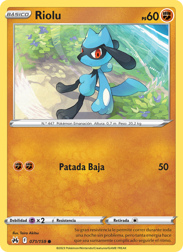 Riolu 071 — Zenit der Könige (Spanish Pokémon TCG card)