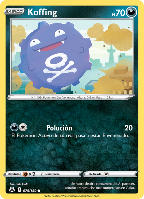 Koffing 075 — Zenit der Könige (Spanish Pokémon TCG card)