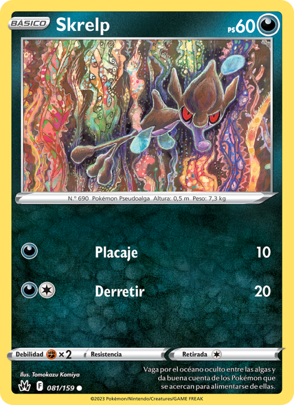 Skrelp 081 — Zenit der Könige (Spanish Pokémon TCG card)