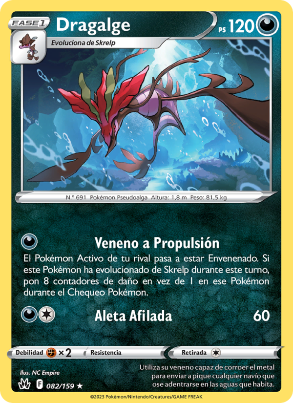 Dragalge 082 — Zenit der Könige (Spanish Pokémon TCG card)
