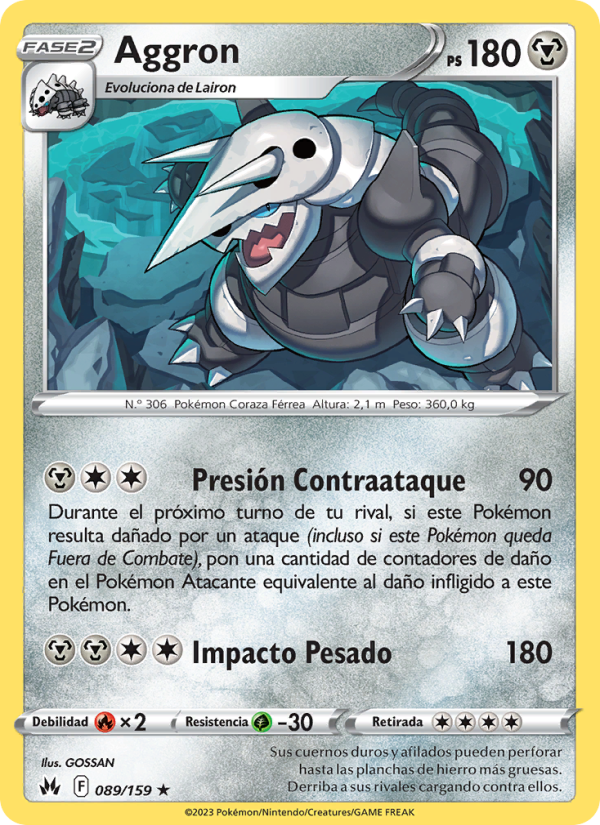 Aggron 089 — Zenit der Könige (Spanish Pokémon TCG card)