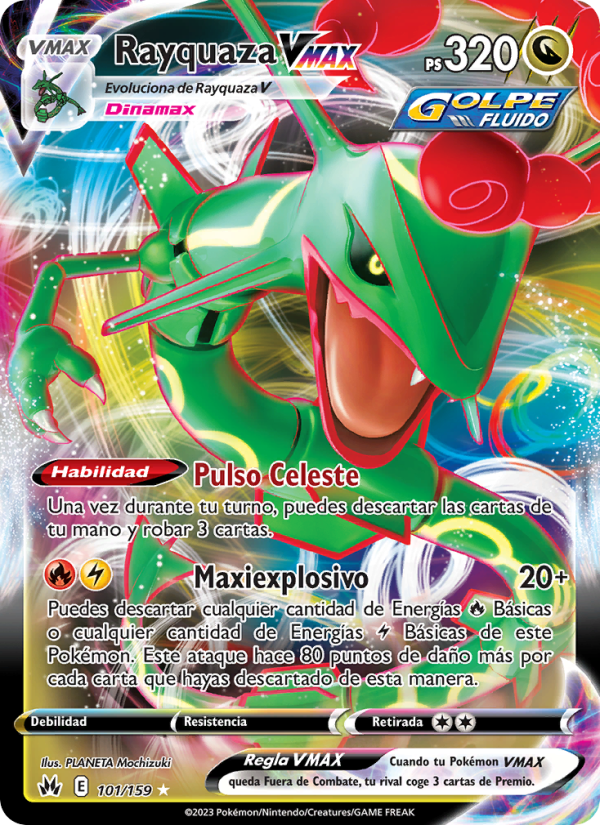 Rayquaza VMAX 101 — Zenit der Könige (Spanish Pokémon TCG card)
