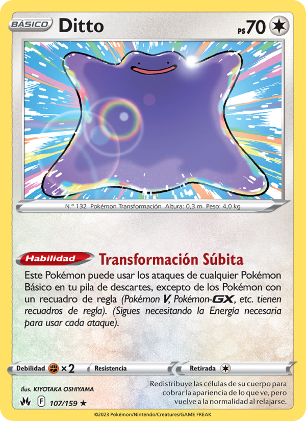 Ditto 107 — Zenit der Könige (Spanish Pokémon TCG card)