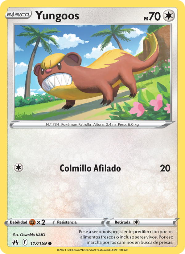 Yungoos 117 — Zenit der Könige (Spanish Pokémon TCG card)