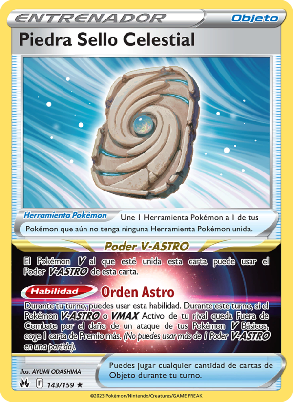 Piedra Sello Celestial 143 — Zenit der Könige (Spanish Pokémon TCG card)
