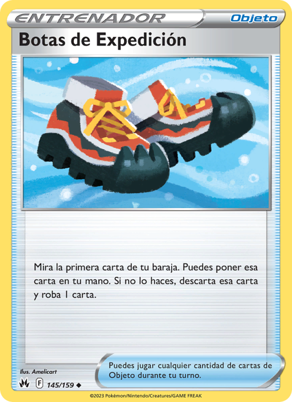 Botas de Expedición 145 — Zenit der Könige (Spanish Pokémon TCG card)