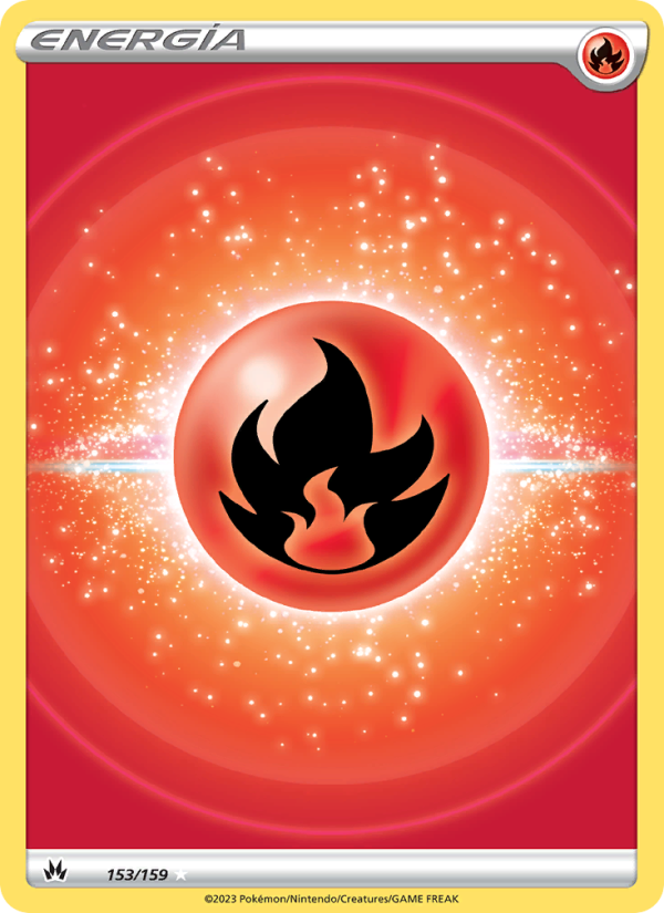 Energía Fuego 153 — Zenit der Könige (Spanish Pokémon TCG card)