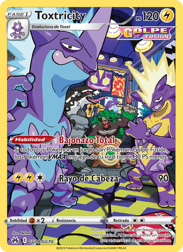 Toxtricity GG09 — Zenit der Könige (Spanish Pokémon TCG card)