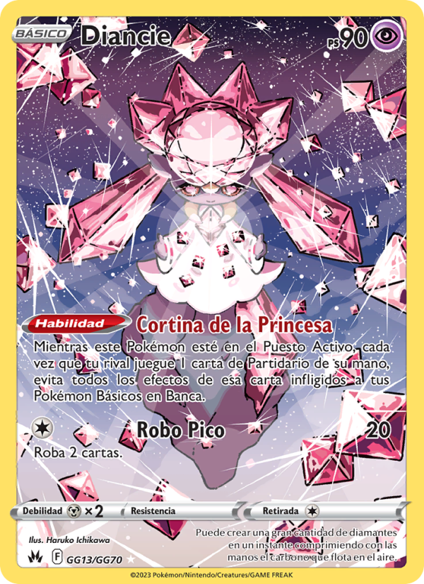 Diancie GG13 — Zenit der Könige (Spanish Pokémon TCG card)