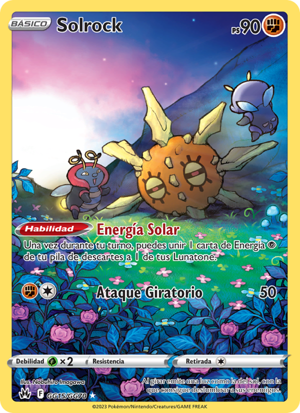 Solrock GG15 — Zenit der Könige (Spanish Pokémon TCG card)