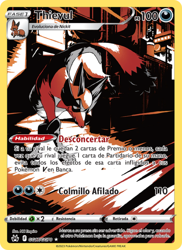 Thievul GG17 — Zenit der Könige (Spanish Pokémon TCG card)