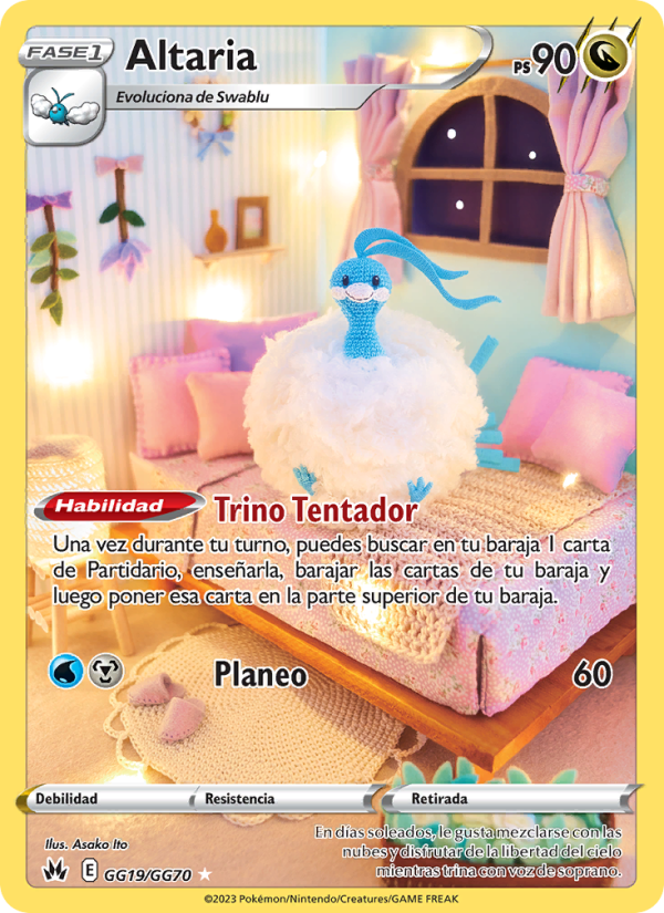 Altaria GG19 — Zenit der Könige (Spanish Pokémon TCG card)