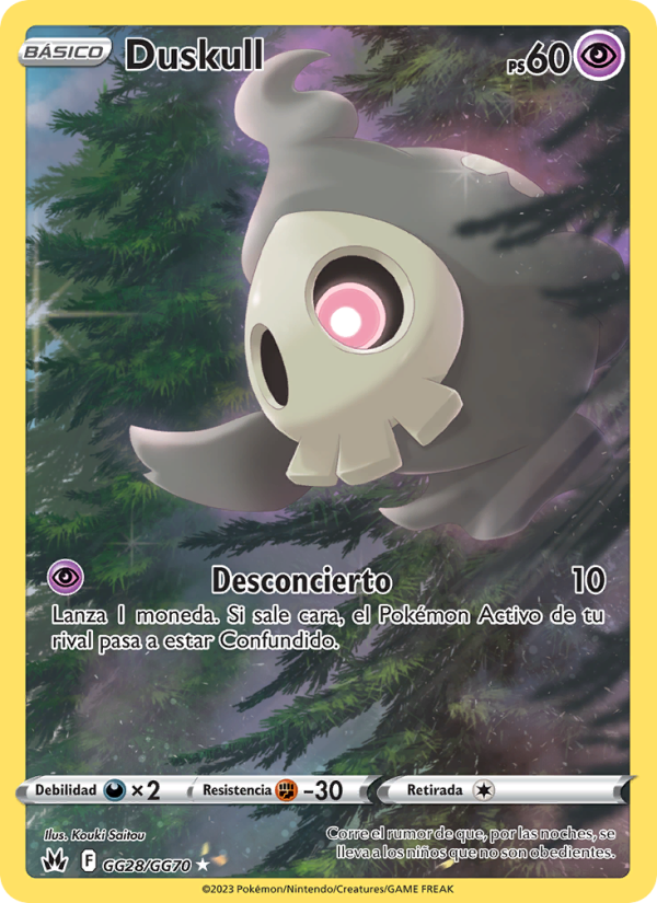Duskull GG28 — Zenit der Könige (Spanish Pokémon TCG card)