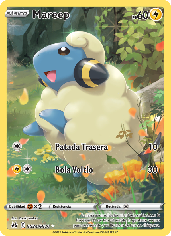 Mareep GG34 — Zenit der Könige (Spanish Pokémon TCG card)