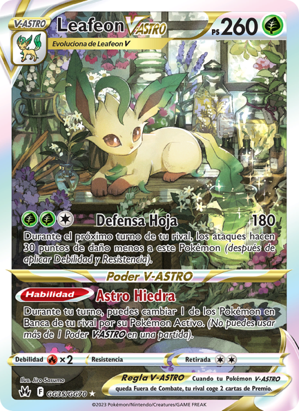Leafeon V-ASTRO GG35 — Zenit der Könige (Spanish Pokémon TCG card)