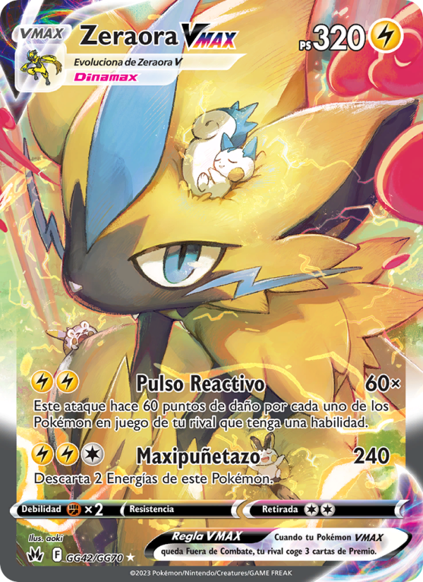 Zeraora VMAX GG42 — Zenit der Könige (Spanish Pokémon TCG card)