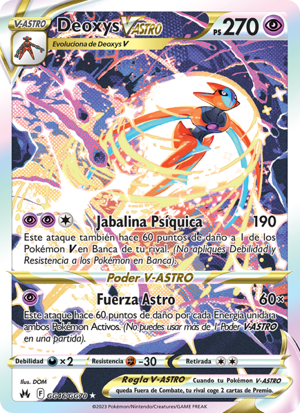 Deoxys V-ASTRO GG46 — Zenit der Könige (Spanish Pokémon TCG card)