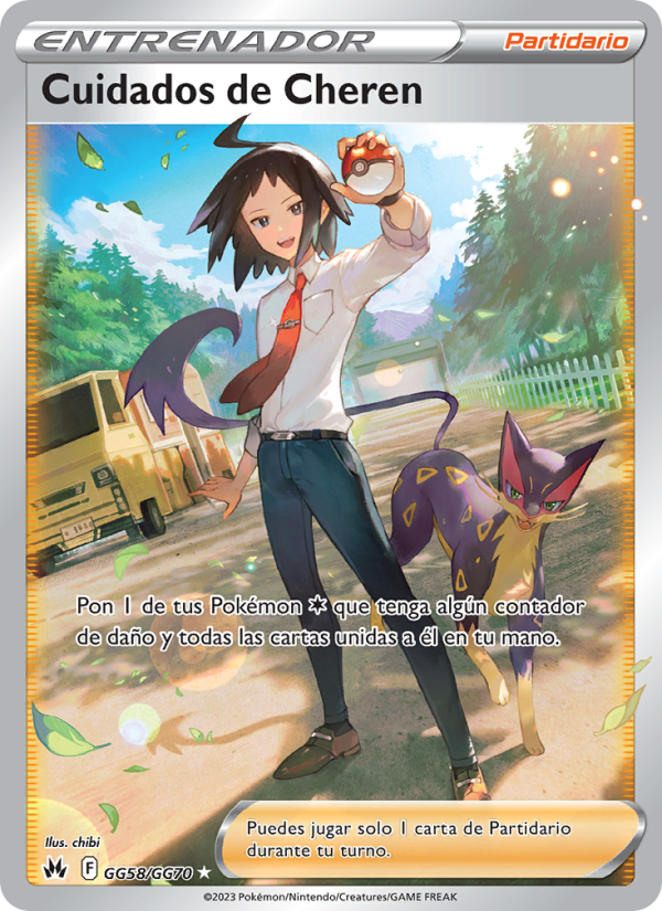 Cuidados de Cheren GG58 — Zenit der Könige (Spanish Pokémon TCG card)