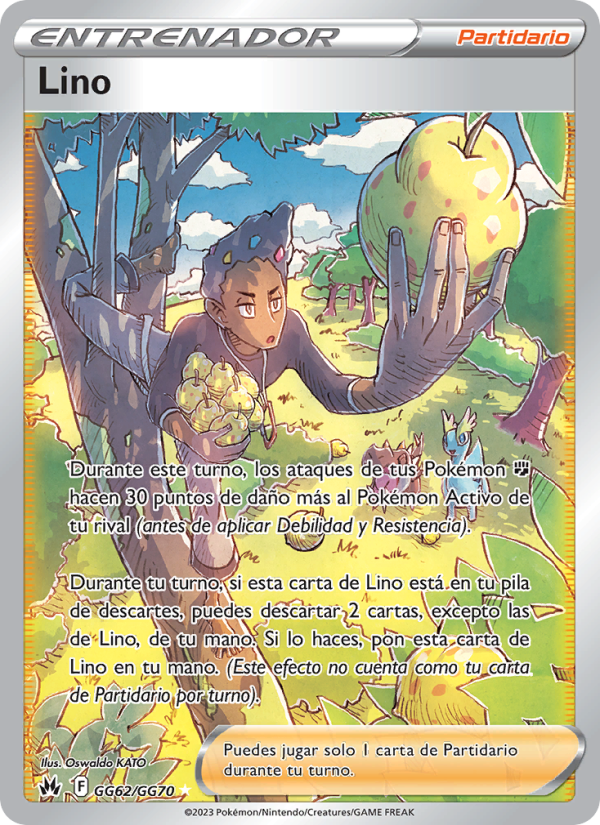 Lino GG62 — Zenit der Könige (Spanish Pokémon TCG card)