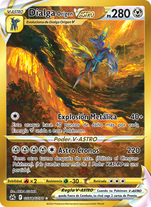 Dialga Origen V-ASTRO GG68 — Zenit der Könige (Spanish Pokémon TCG card)