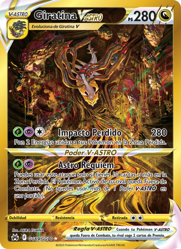 Giratina V-ASTRO GG69 — Zenit der Könige (Spanish Pokémon TCG card)
