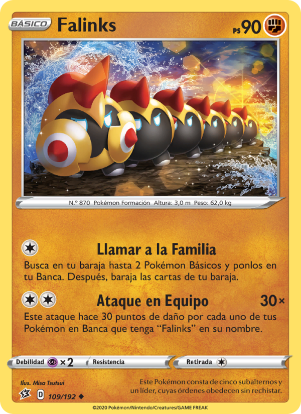 Falinks 109 — Rebel Clash (Spanish Pokémon TCG card)
