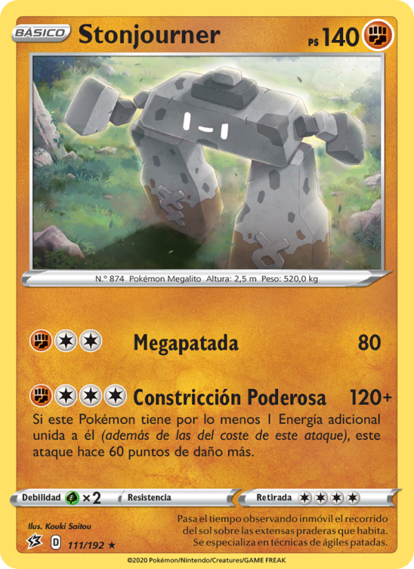Stonjourner 111 — Rebel Clash (Spanish Pokémon TCG card)