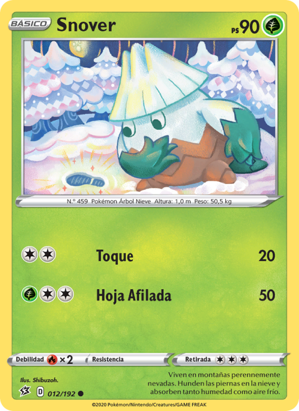 Snover 12 — Rebel Clash (Spanish Pokémon TCG card)