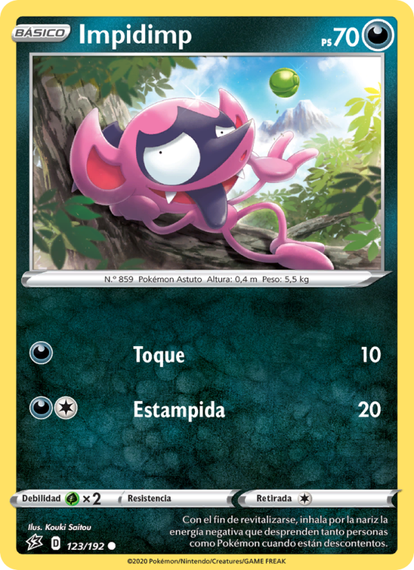 Impidimp 123 — Rebel Clash (Spanish Pokémon TCG card)