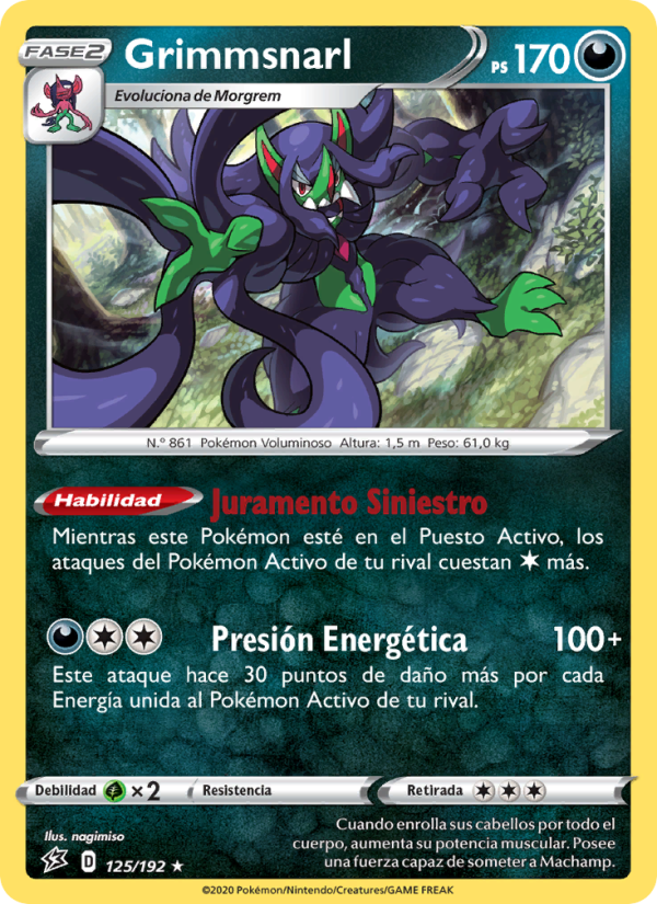 Grimmsnarl 125 — Rebel Clash (Spanish Pokémon TCG card)