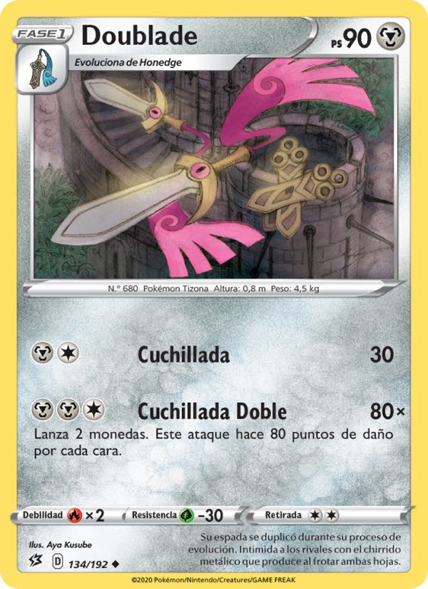 Doublade 134 — Rebel Clash (Spanish Pokémon TCG card)