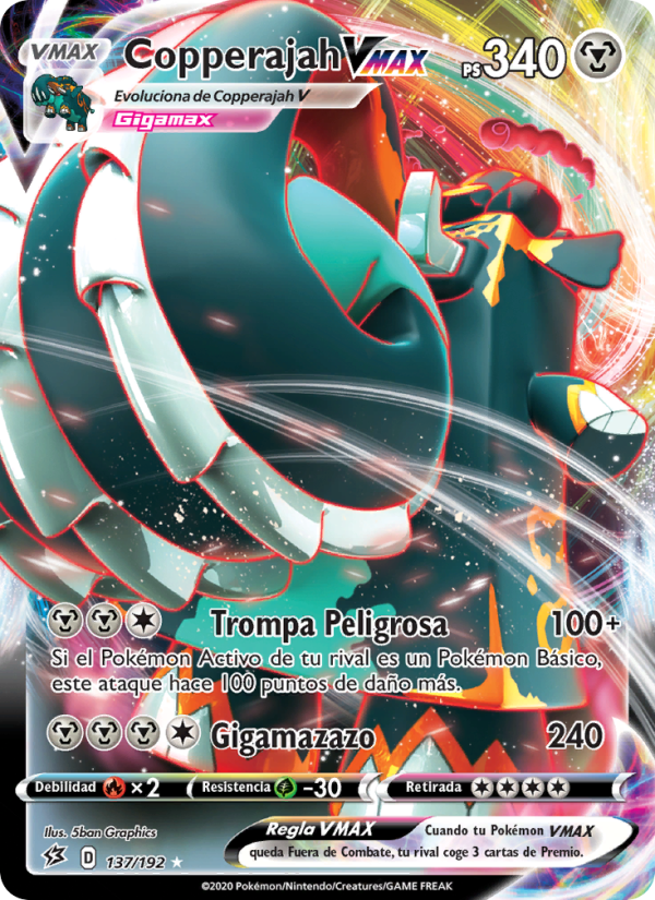 Copperajah VMAX 137 — Rebel Clash (Spanish Pokémon TCG card)