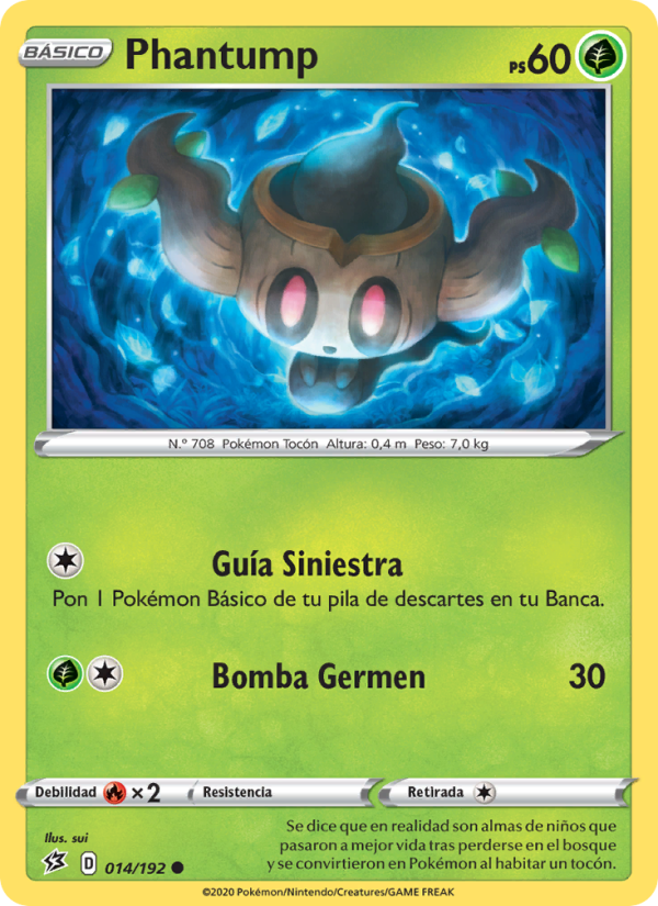 Phantump 14 — Rebel Clash (Spanish Pokémon TCG card)