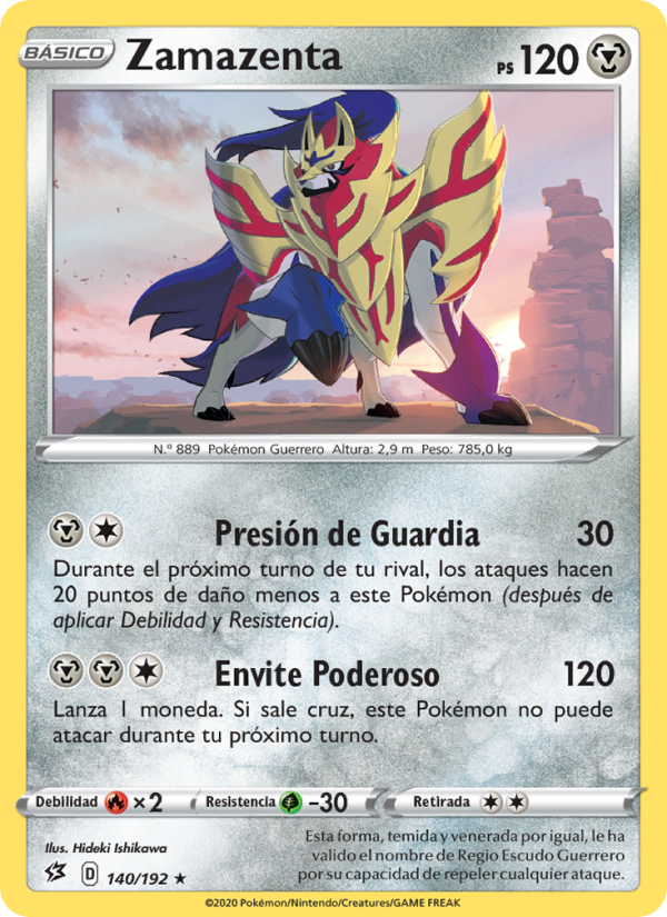 Zamazenta 140 — Rebel Clash (Spanish Pokémon TCG card)
