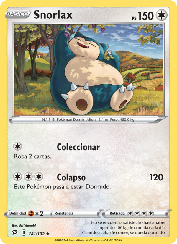 Snorlax 141 — Rebel Clash (Spanish Pokémon TCG card)
