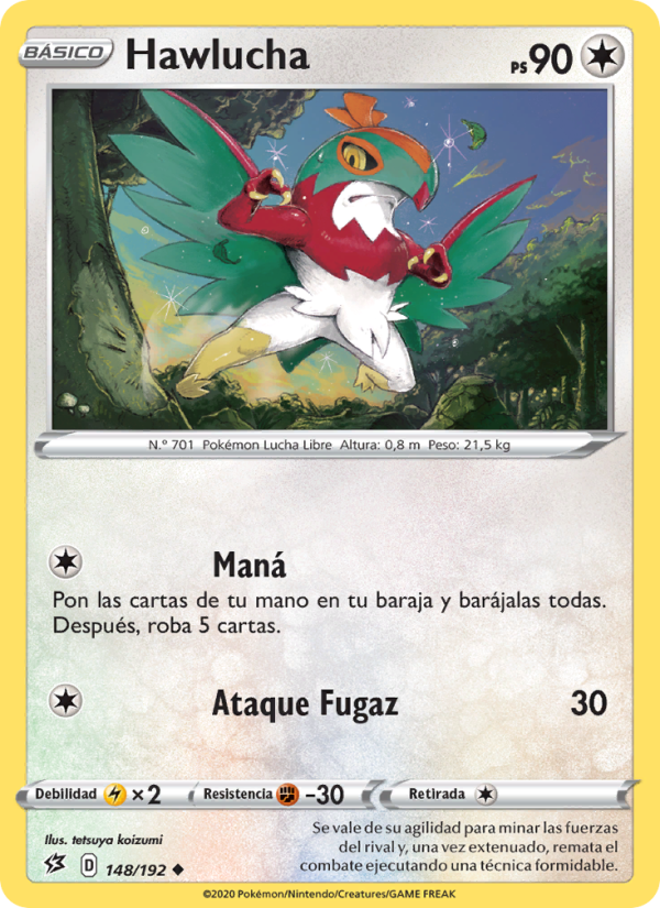 Hawlucha 148 — Rebel Clash (Spanish Pokémon TCG card)